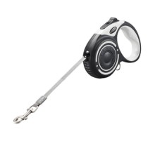 Automatic dog leash with LED light and waste bags Dogness (grey)