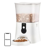 Smart food dispenser with camera Petsuper PF01-2 WiFi 5L (white)
