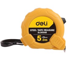 Steel Measuring Tape 5m/19mm Deli Tools EDL9005B (yellow)