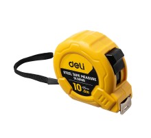 Steel Measuring Tape 10m/25mm Deli Tools EDL9010B (yellow)