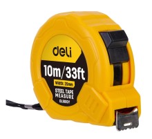 Steel Measuring Tape 10m/25mm Deli Tools EDL9010Y (yellow)