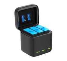 Storage charger box TELESIN + 3 batteries for GoPro Hero 9 / 10 / 11 / 12