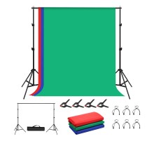 Photo studio background support Puluz 2x2m + Backdrops 3 pcs PKT5204