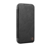 Etui Nillkin Qin Prop Leather iPhone 16 Pro Max (czarny)
