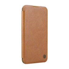 Etui Nillkin Qin Prop Leather iPhone 16 (brązowy)