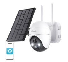Wireless 5MP WiFi Outdoor Camera ieGeek ZS-GX4S White with solar panel