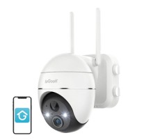 Wireless 3MP WiFi Outdoor Camera ieGeek ZS-GX1S white 5200mAh