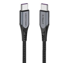 USB-C to USB-C 100W Vention TAHHF 5A 1m USB 3.1 Gen2 4k cable (gray)