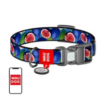 Waudog "Fig" nylon dog collar with QR code, size XL