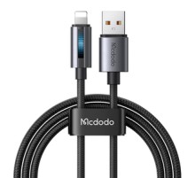 Mcdodo CA-5660 USB-A to Lightning cable with flashing light 1.2m (black)