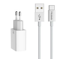 Mcdodo USB Dual Charger CH-6721 (EU) Type-C 1m cestovní sada (bílá)