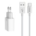 Mcdodo USB Dual Charger CH-6721 (EU) Type-C 1m cestovní sada (bílá)