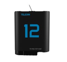 TELESIN lithium battery for GoPro Hero 12/11/10/9 (blue)