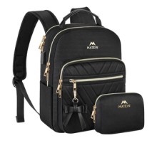 Women's 10.5'' travel backpack with makeup bag Matein 1342 Black