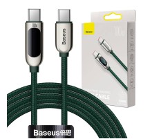 Cable USB-C to USB-C Baseus Display, 100W, 2m (green)