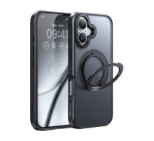 McDodo PC-4931 MagSafe case for iPhone 16 Plus with stand (black)