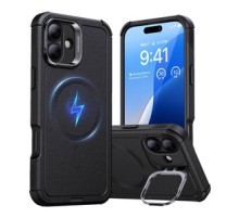 Cyber Tough (HaloLock) ESR case with stand for iPhone 16 (black)