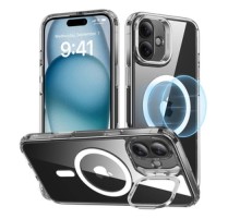 Classic Hybrid (HaloLock) ESR case with stand for iPhone 16 (clear)