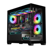 Darkflash C218M computer case + 6 ARGB fans (black)