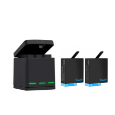Telesin Box three-channel charger for GoPro Hero 5/6/7/8 + 2 batteries (GP-BNC-801)