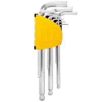 Long Hex Key Sets 1.5-10mm Deli Tools EDL3088 (silver)
