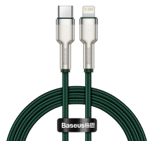 USB-C cable for Lightning Baseus Cafule, PD, 20W, 1m (green)