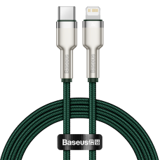 USB-C cable for Lightning Baseus Cafule, PD, 20W, 1m (green)