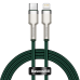USB-C cable for Lightning Baseus Cafule, PD, 20W, 1m (green)