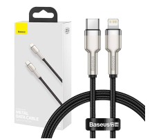 USB-C cable for Lightning Baseus Cafule, PD, 20W, 0,25m (black)