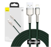 USB cable for Lightning Baseus Cafule, 2.4A, 2m (green)