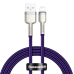 USB cable for Lightning Baseus Cafule, 2.4A, 1m (purple)
