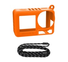 Sunnylife OA5-BHT885-C silicone case with strap for OSMO ACTION 5 PRO (orange)