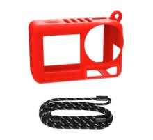 Sunnylife OA5-BHT885-R silicone case with strap for ACTION 5 PRO (red)