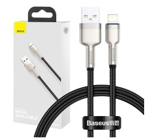USB cable for Lightning Baseus Cafule, 2.4A, 0,25m (black)