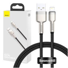 USB cable for Lightning Baseus Cafule, 2.4A, 0,25m (black)