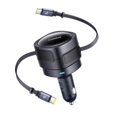 Baseus Enjoyment Max car charger with USB-C+USB-C cables 60W Black