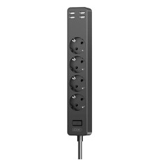 XO WL10 4USB 1.8m power strip (black)