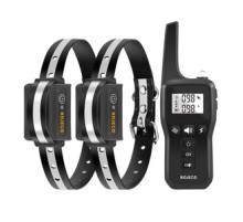 Rojeco PD529 1000m Dog Training Collar with 2 Collars (black)