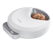 Rojeco F26 4 Meals Cat Feeder Button Version with 2 Ice Packs (white)