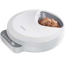Rojeco F26 4 Meals Cat Feeder Button Version with 2 Ice Packs (white)