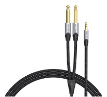 Audio cable mini jack 3.5mm to 2x jack 6.35mm male Vention BARHL 10m