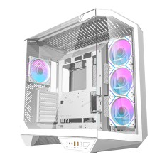 Darkflash DY470 computer case (white) + 4 fans + GPU bracket