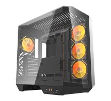 Darkflash DY470 computer case (black) + 4 fans + GPU bracket