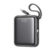 Joyroom Mini PowerBank JR-PBF27 22.5W with dual cable 10000mAh (black)