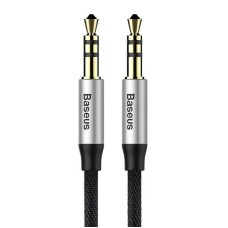 Baseus Yiven Audio Cable mini jack 3,5mm AUX, 1m (Black+Silver)