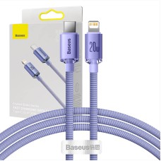 Baseus Crystal Shine cable USB-C to Lightning, 20W, PD, 1.2m (purple)