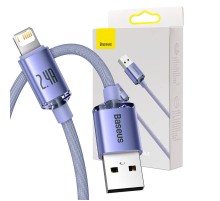 Baseus Crystal Shine cable USB to Lightning, 2.4A, 2m (purple)