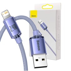 Baseus Crystal Shine cable USB to Lightning, 2.4A, 1.2m (purple)