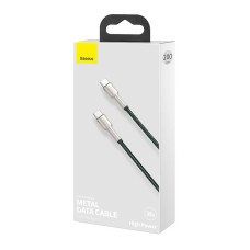 Cable USB-C to USB-C Baseus Cafule, 100W, 2m (green)