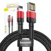 Baseus Cafule Double-sided USB Lightning Cable 2,4A 1m (Black+Red)